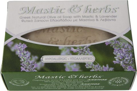 Натуральное мыло с оливковым маслом, мастикой и лавандой MASTIC & HERBS 125 гр