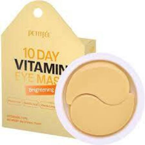 PETITFEE Гидрогелевые патчи для глаз 10 Day Vitamin Eye Mask – Brightening, 28 гр