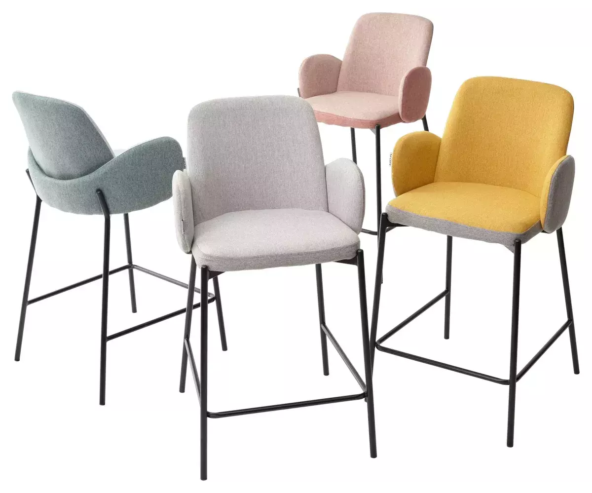Полубарный стул NYX (H=65cm) VF113 светлая мята / VF115 серо-зеленый М-City