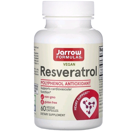 Jarrow formulas, ресвератрол, 100 мг, 60 капсул