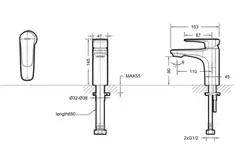 Смеситель для раковины Bravat Source с одной ручкой, хром F1173218CP-ENG