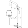 Delabie 478MCH Смеситель BINOPTIC MIX (раковина) M3/8", с блоком от батареи 6V