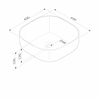 Am.Pm M8FWCC30430WG Func Раковина накладная. квадрат. 43 см. цвет белый глянец