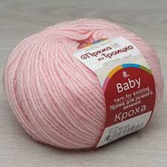 Пряжа "Кроха", 20%шерсть, 80%акрил, 50гр, 135м, св. бегония