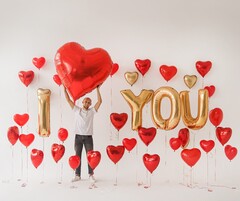 Набор гелиевых шаров I Love You