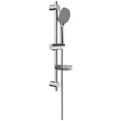 Villeroy&Boch  TVS00000900061 Душевой гарнитур, Villeroy&Boch, размер штанги, мм-600, размер шланга, мм-1600, количество режимов-3, материал-ABS/сталь нержавеющая, в комплекте-держатель ручного душа, цвет-хром фото