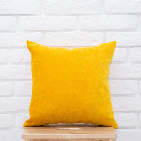 Подушка 40*40 микровельвет (горчичная)