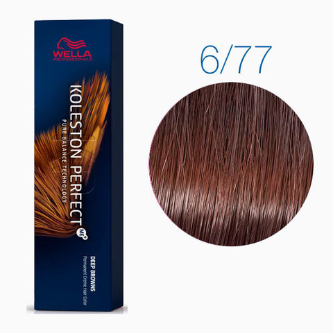 Wella Koleston Deep Browns 6/77 (Темный блонд коричневый интенсивный Кофе со сливками) - Стойкая краска для волос