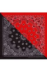 Бандана черно-красная пейсли огурцы