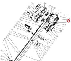 Вал ведомый DDE EB1300RD шестерни (J2560000086R) (910-607-06)