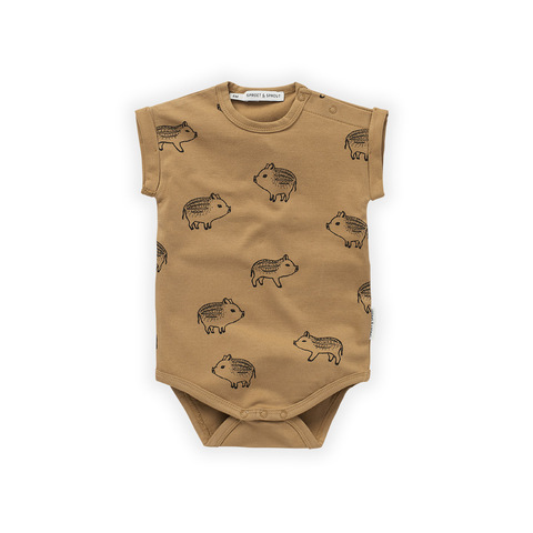 Боди Sproet&Sprout Piggy Print Tabacco