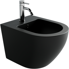 Ceramica Nova CN11002MB Подвесное биде Uno, 1 отверстие под смеситель, с крепежом для полностью скрытого монтажа, цвет черный матовый фото