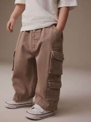 Брюки карго для мальчика Next E45-345, Коричневый