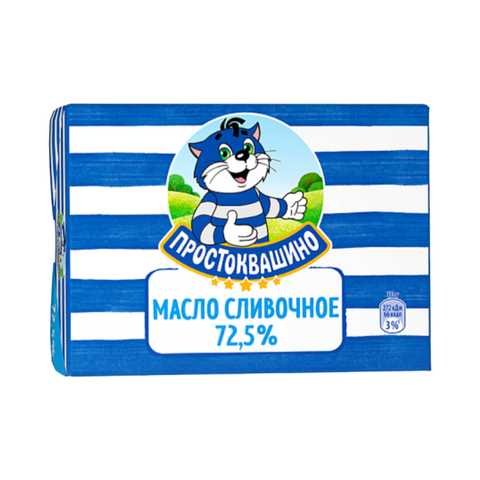 Масло сливочное Простоквашино 72,5% 180г, шт