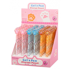 
          Карандаш вечный автоматический, чернографитный, MC-Basir, 3 цвета корпуса, серия "Лапки", 36 шт