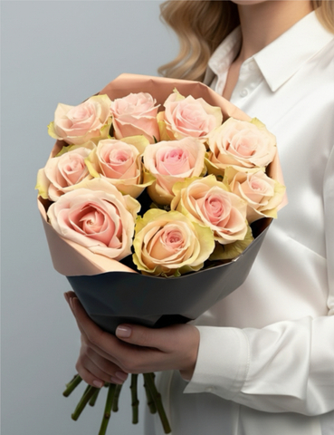 Букет розовых роз Милота