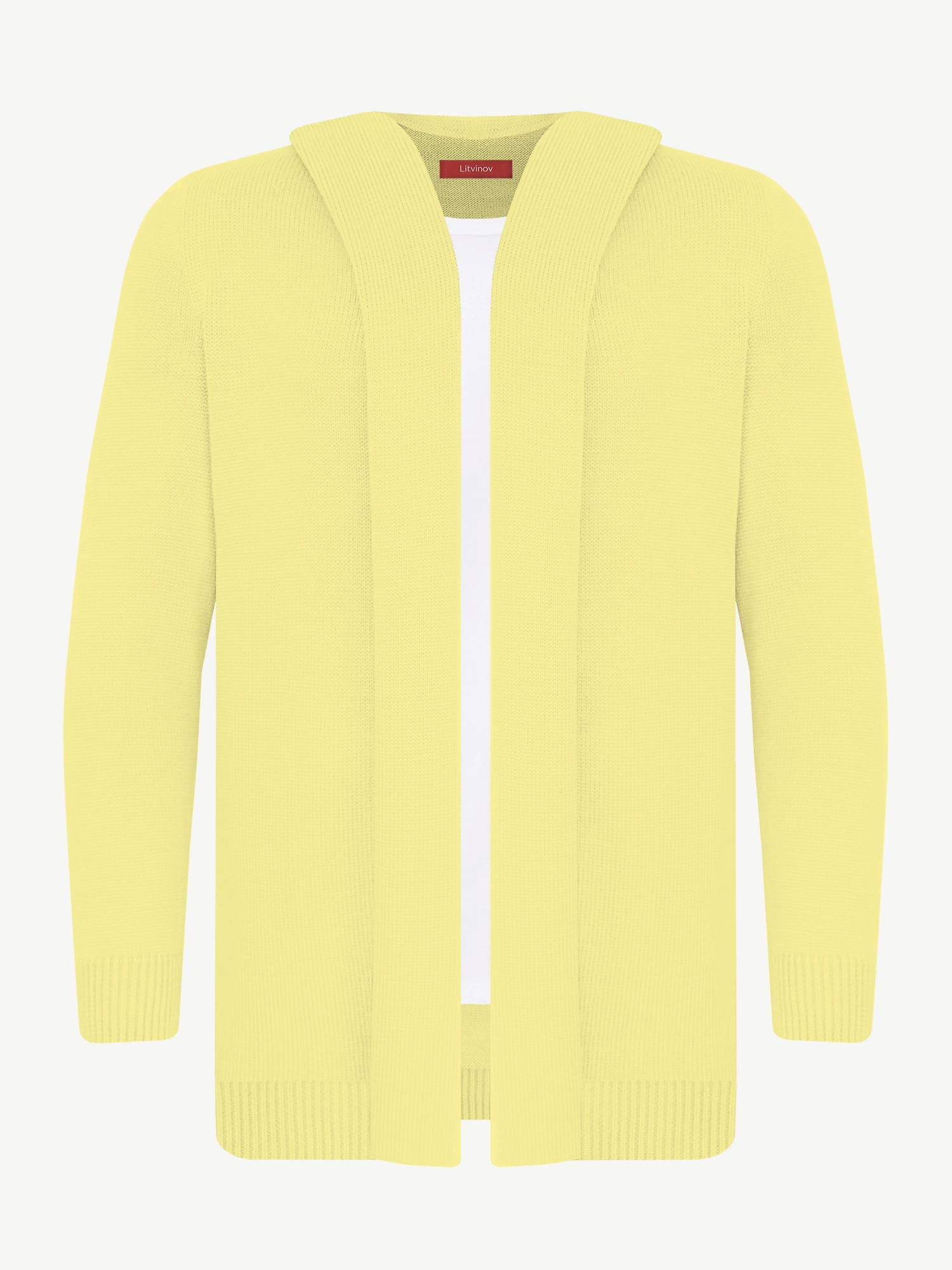 Кардиган с капюшоном из мягкой шерсти