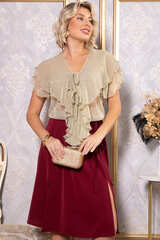 Платье Анхела (бежево-бордовое) П14753-39М LT Collection