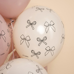 К512 12''/30 см, Бантики, Ассорти, пастель ретро, 5 ст, 25 шт.