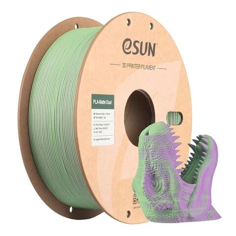 Пластик для 3D-печати eSUN PLA-Matte Dual, 1,75 мм, 1 кг, зелёный/розовый, PLA-MTD175B-GP1P1