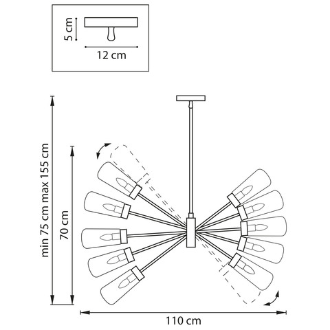 Подвесная люстра Lightstar Crotone 690103