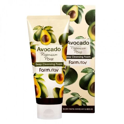 Farmstay Avocado deep cleansing foam Пенка очищающая с экстрактом авокадо