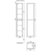 Sancos PMR35EG Шкаф-пенал подвесной Marmi 1.0/Marmi 2.0 350х300х1600 мм, цвет дуб галифакс натуральный