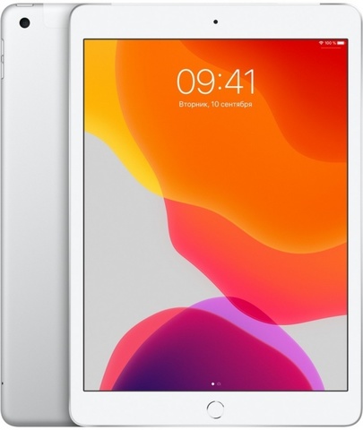 Планшет Apple iPad (2019) 128Gb Wi-Fi + Cellular (Silver)