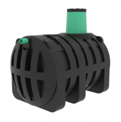 Подземная емкость Мультпласт 4.0 4000 л. горизонтальный (2240x1520x2110см;140кг;черный) - арт.555472