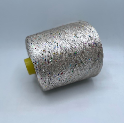 Sequin yarn(пр.Италия), 600/100гр. 100% Полиамид (пайетка), цвет-Серо-бежевый арт.25090