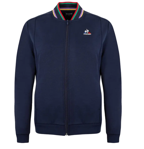 Женская теннисная куртка Le Coq Sportif Saison FZ Sweat Bomber No.1 W - bleu nuit