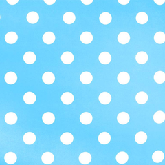 Ткань плательная Кашибо белый горох на голубом, d 4,2 см