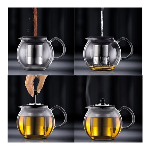 Чайник заварочный с прессом Bodum Assam (0,5 литра), хром