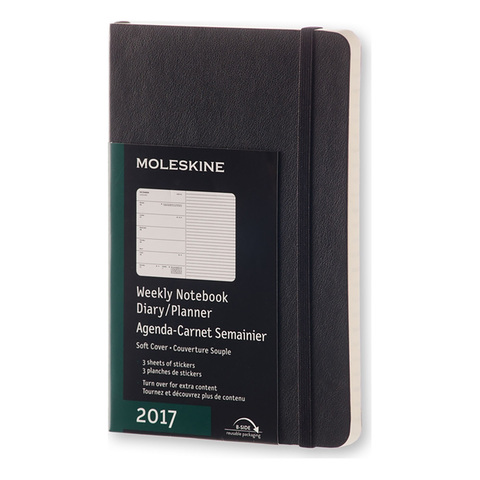 Еженедельник Moleskine Classic Wknt Pocket Soft, цвет черный