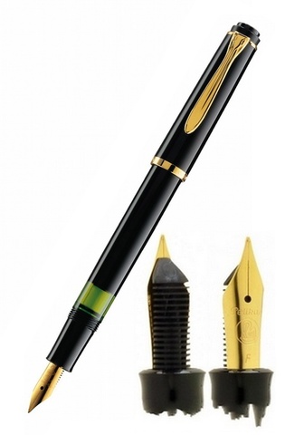 Ручка перьевая Pelikan Elegance Classic M150 Black GT, F (993535)