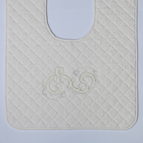 Коврик для унитаза 50х60 Old Florence Ricciolo бежевый с бежевой аппликацией