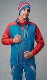 Детский разминочный жилет Nordski Jr.Premium Blue-Red