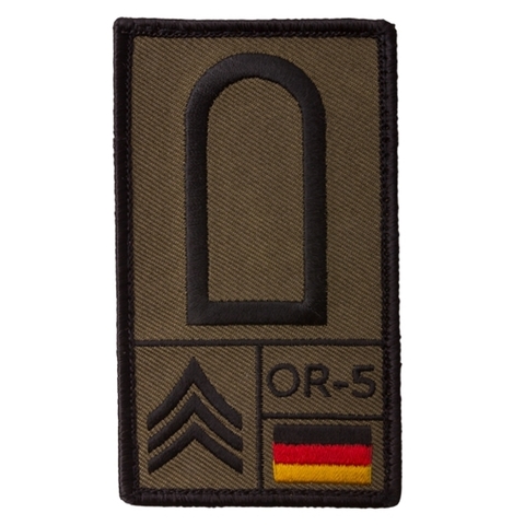 Café Viereck Rank Patch Stabsunteroffizier oliv
