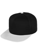 Бейсболка черная с белым козырьком и застежкой сзади