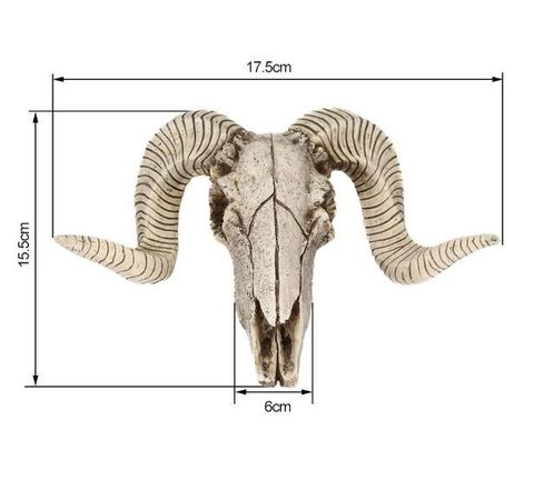 Череп животного с рогами декоративный