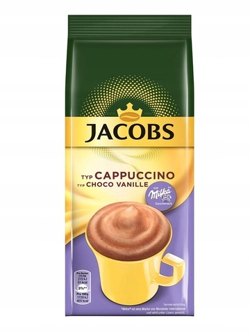 купить Кофе растворимый Jacobs Cappuccino Choco Milka Vanille, 500 г пакет (Якобс)