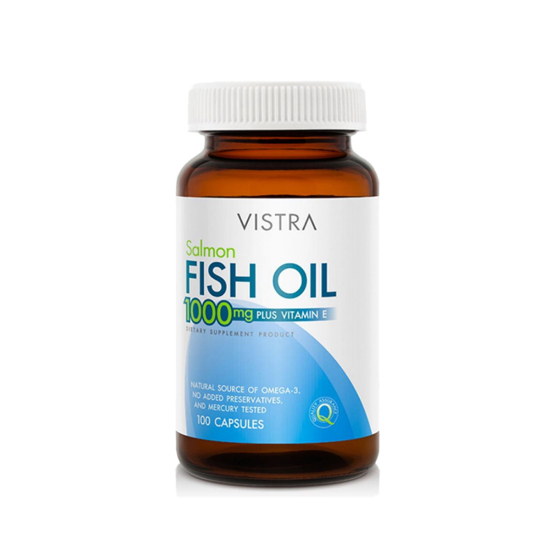 VISTRA Лососевое масло в капсулах, 100 штук VISTRA Salmon Fish Oil 100 ...