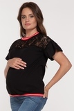 Блузка для беременных и кормящих 10715 черный