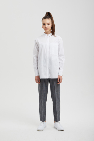 Белая oversize блузка Silver Spoon