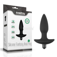 Черная анальная вибропробка Anal Indulgence Collection Fantasy Plug - 14,5 см. - 