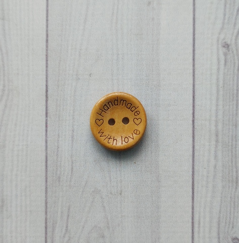 Пуговица деревянная Handmade беж, 18 мм