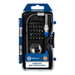 Набор бит с рукояткой КОБАЛЬТ 33 пр., CR-V (30 бит для точных работ + увел. стекло + удл. + отв. рук-а) (915-441)