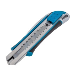 19-0-410 Резак с выдвижным лезвием ELEGANT BLACK, 18 мм, воронёное, SK5, винтовой фиксатор (РемоКолор)