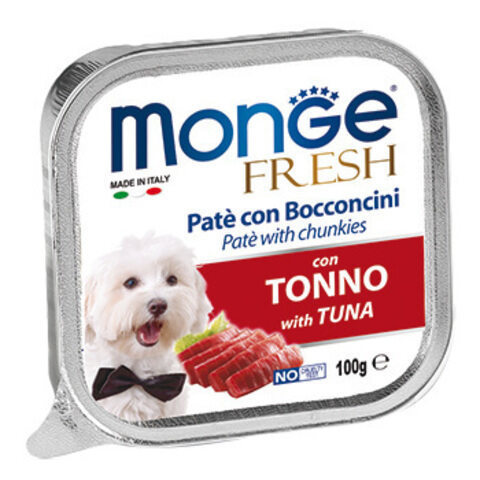 купить консервы Monge Fresh with Tuna Паштет из мяса тунца для взрослых собак всех пород