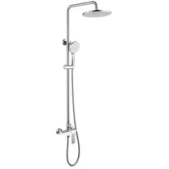 Душевая стойка ABBER Weiss Insel AF8020W без излива, белый-хром фото